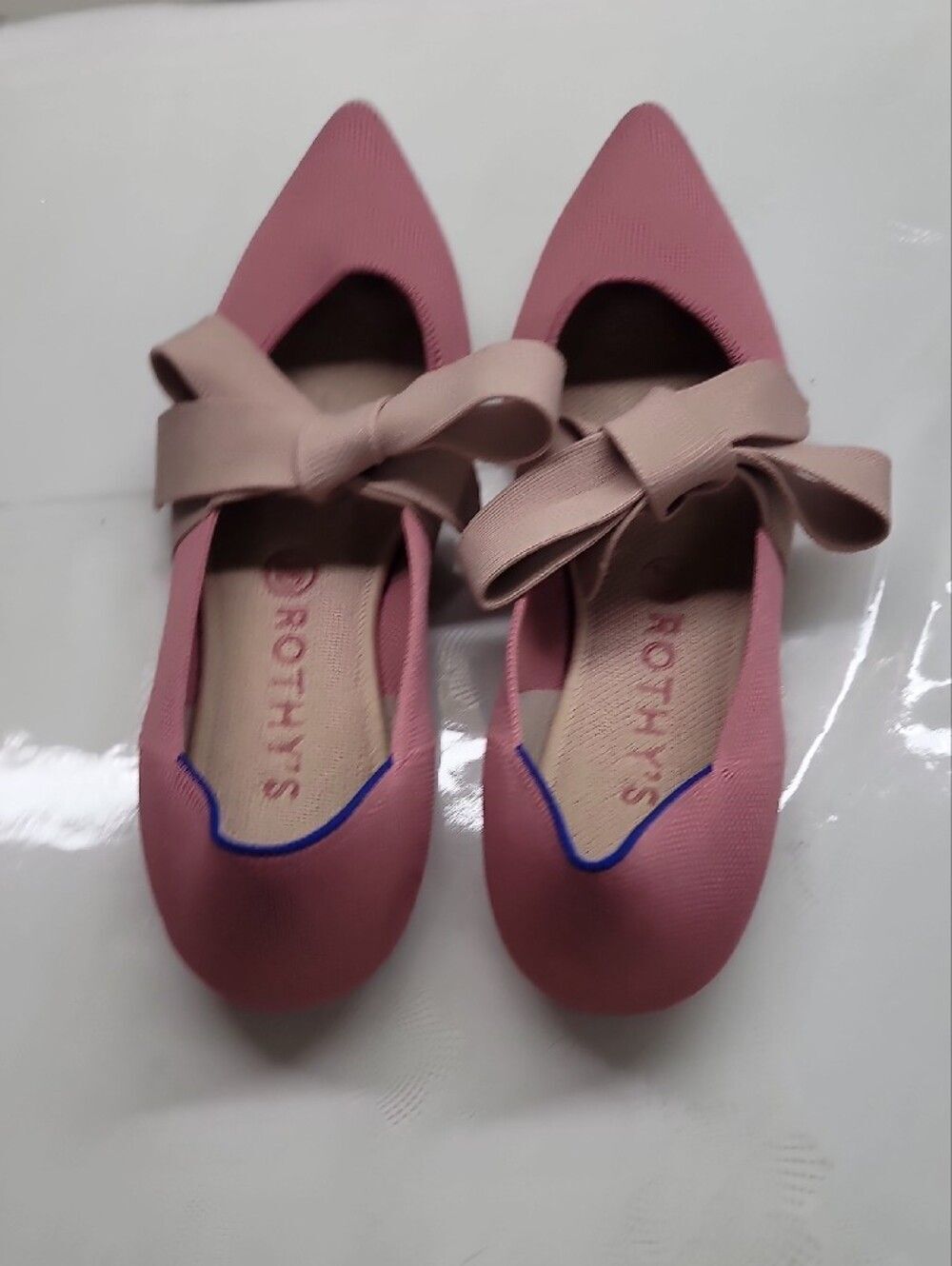 Rothy's The Rosebud Pointed Toe Bow Maryjanes Size 9.5 - Picture 7 of 11